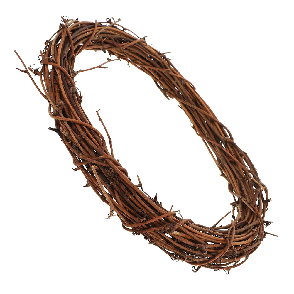 Rattan Ring Wreath Branch Twig Christmas Garland Hoop Craft Grapevine Wood DIY Natural Base Decorative Frame