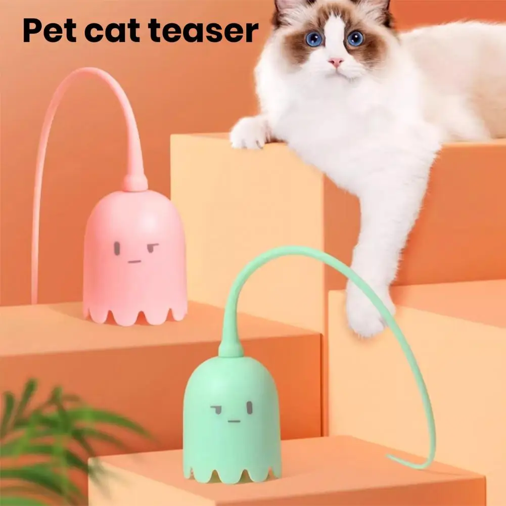 Swirling Tail Cat Toy Electric Swirling Tail Cat Teaser Wand Mood-boosting Toy for Preventing Boredom Entertaining Cats Cat Toy