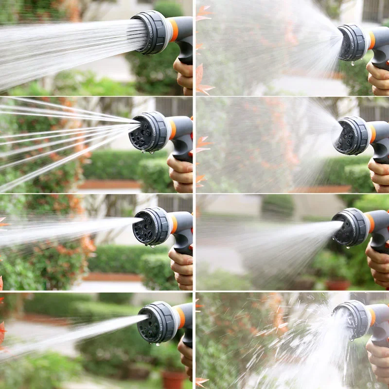 Garden Hand-Crank Hose Cart with Car Wash Spray Gun 40M/50M Set with Hose Reel for Home Use Watering Flowers and Houseplants