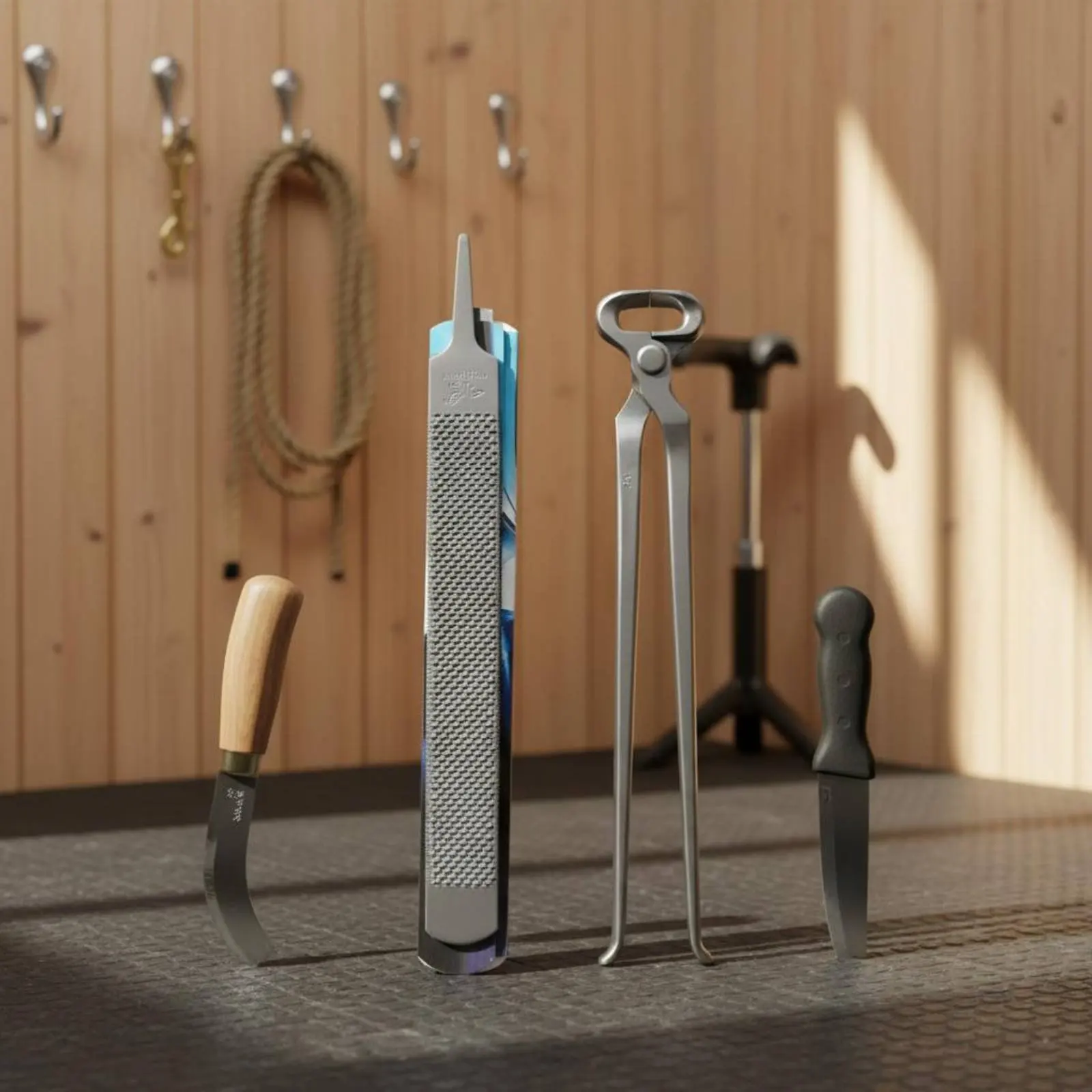 4 Pieces Farrier Tool Kit Professional Use Farrier Tools Kit Horse Hoof Trimmer Set High Quality Horse Hoof Care Set for Stable view 3
