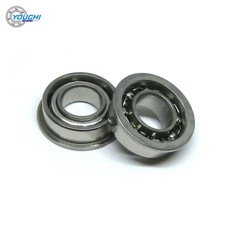 

10pcs SFR166 OPEN 4.763x9.525x3.175 Flange Bearing 3/16x3/8x1/8 Inch R166 FR166 Stainless Steel Flanged Ball Bearings