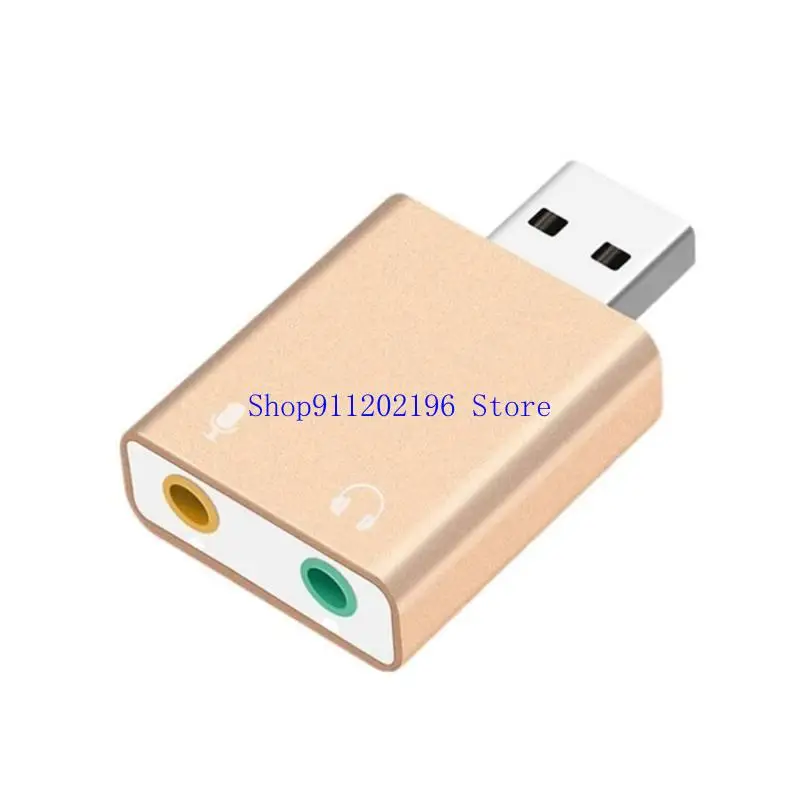 

P82A Алюминиевый микрофон Trs к USB 2.0 Стерео адаптер внешней звуковой карты USB-вход