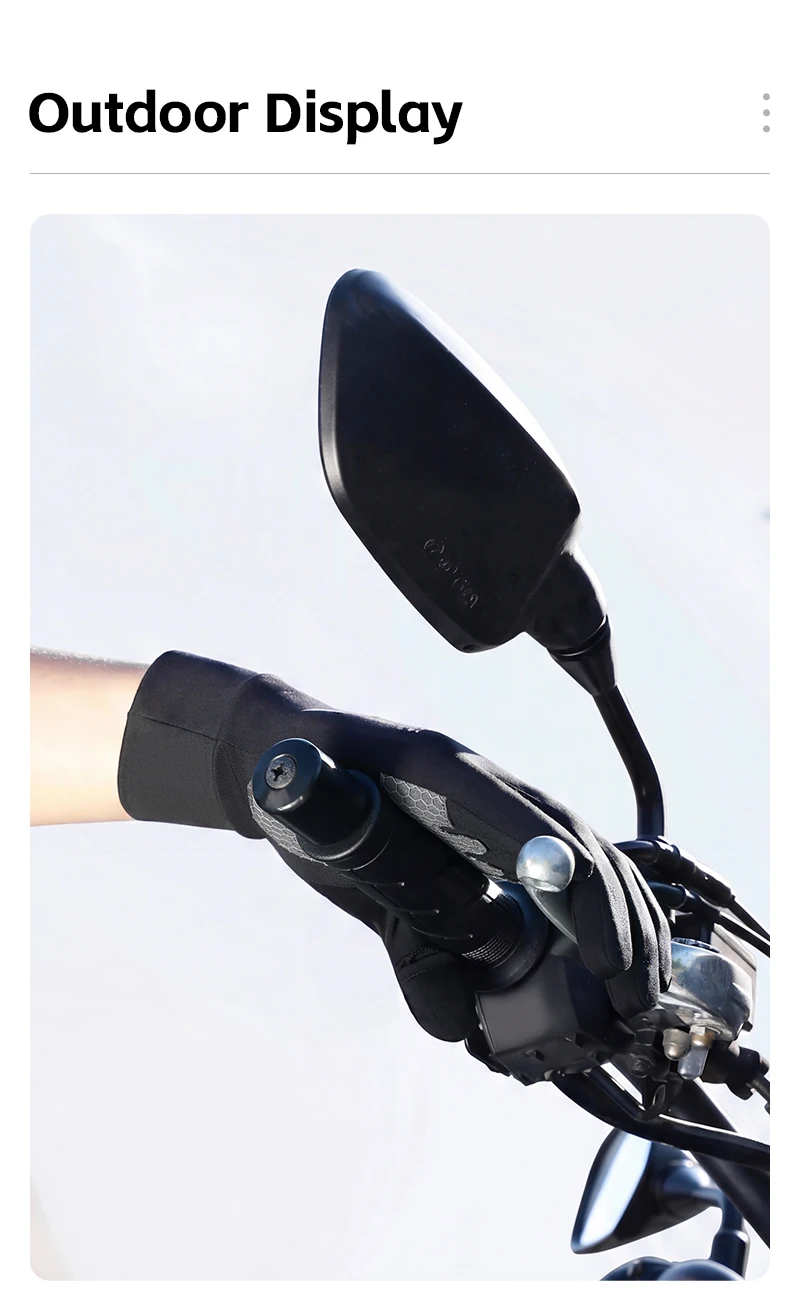WEST BIKING Herren Fahrradhandschuhe mit rutschfester Silikonhandfläche, UPF50+, atmungsaktiv, Sommer-Flip-Finger-Touchscreen-Fahrradausrüstung – Detail 15