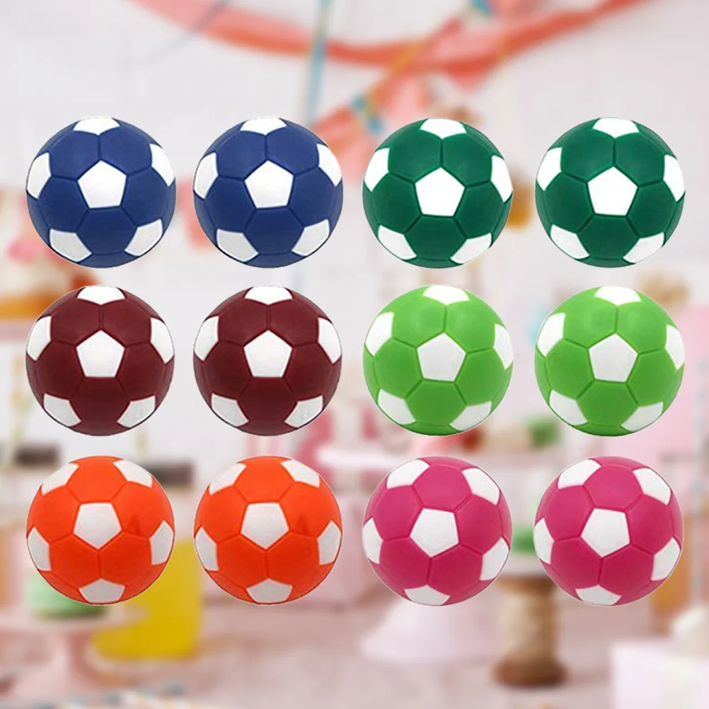 

12 Pcs Colorful Soccer Balls Mini Desktop Long-lasting Table for Counting Tabletop Game Footballs