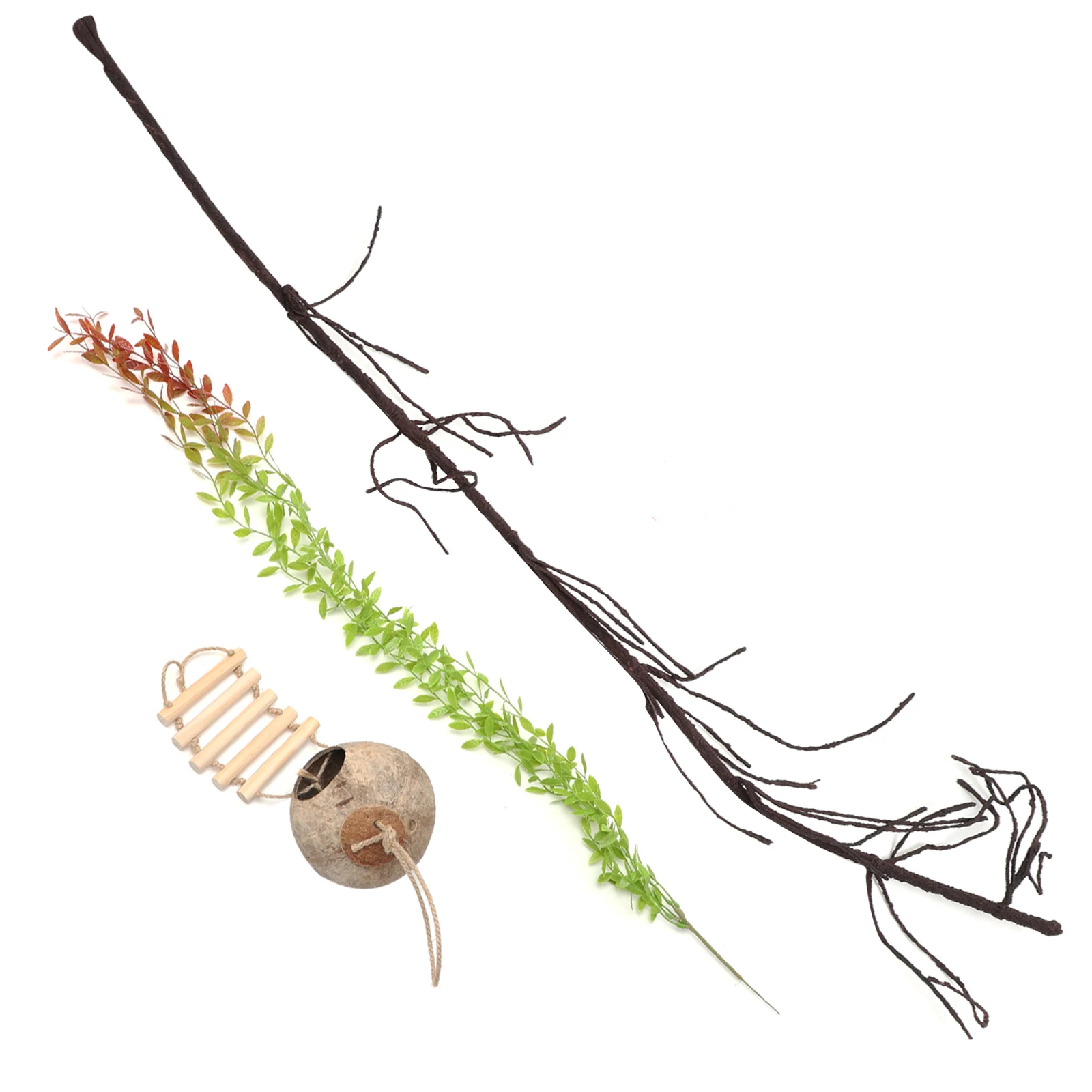 

1Set Lizard Climbing Vines Reptile Plant Decor for Terrarium Habitat Realistic Reptile Hideout with Fine Workmanship Gecko Tank