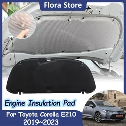 For Toyota Corolla E210 2019~2023 2020 Sedan Engine Sound Hood Pads Heat Insulation Cotton Cover Fireproof Mats Car Accessories