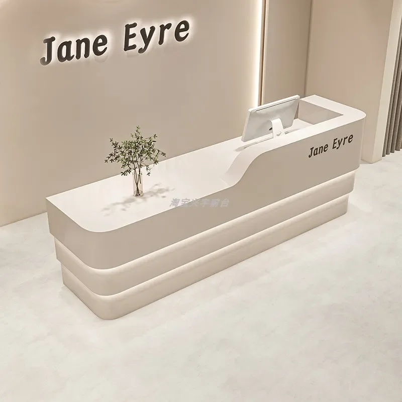 Reception Desk for Clothing Store Beauty Salon Bar Barber Shop Yoga Studio Confinement Center Checkout Counter Baking Paint