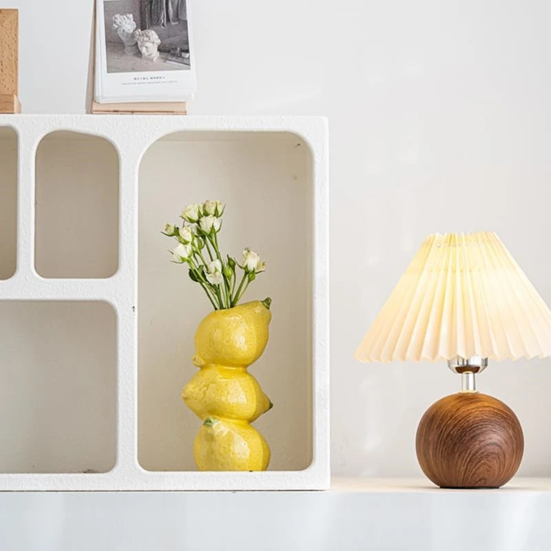 Ceramic Vibrant Stack Fruit Design Vase - Whimsical Stacked Lemon, Decorative for Home, Kitchen (Lemon) Retail