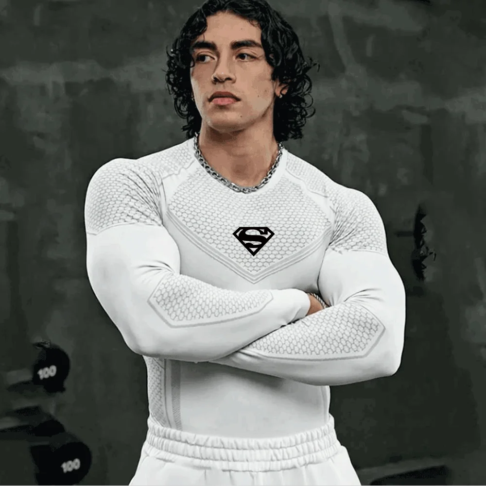 Men'S Short Sleeved Tight Fitting T Shirt Running Outdoor TShirt Training Sports Top Tight Fitting Quick Drying T-Shirt Tees
