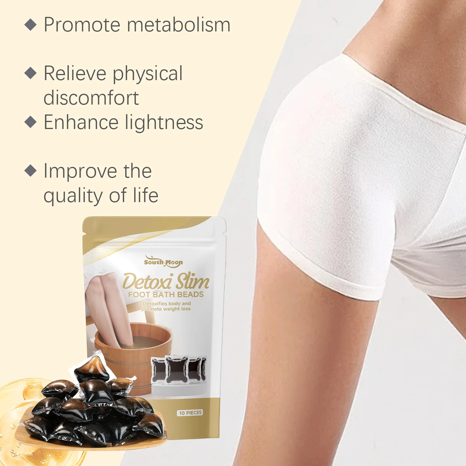 Detox Slim Foot Bath Beads Anti Cellulite Improve Obesity Eliminate Edema Remove Body Toxins Exfoliation Feet Soaking Products