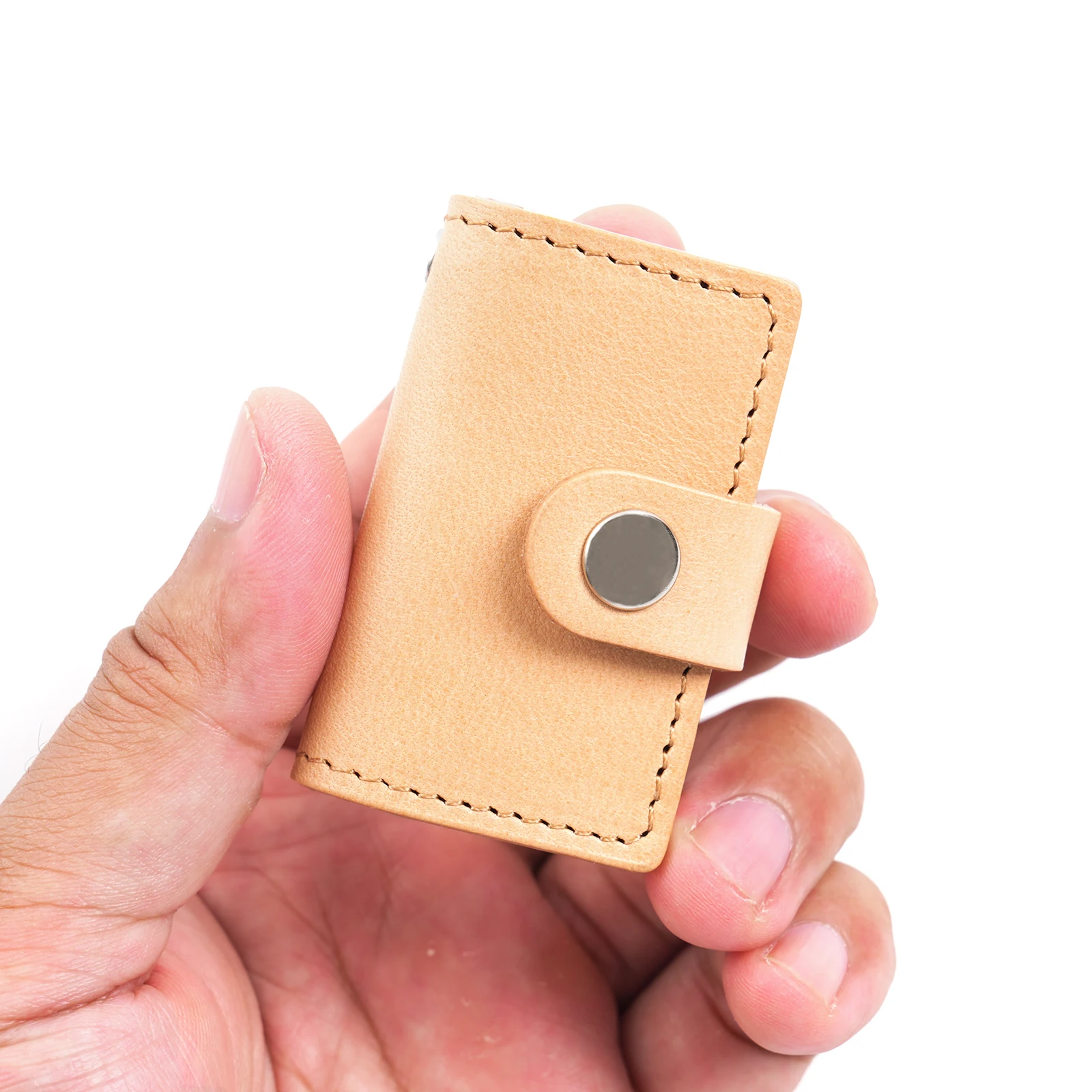 Super Mini Genuine Leather Notebook Planner Keychain Handmade Cowhide Tiny Journal Paper Wax Rope Pendant Micro Diary Charm - view 4