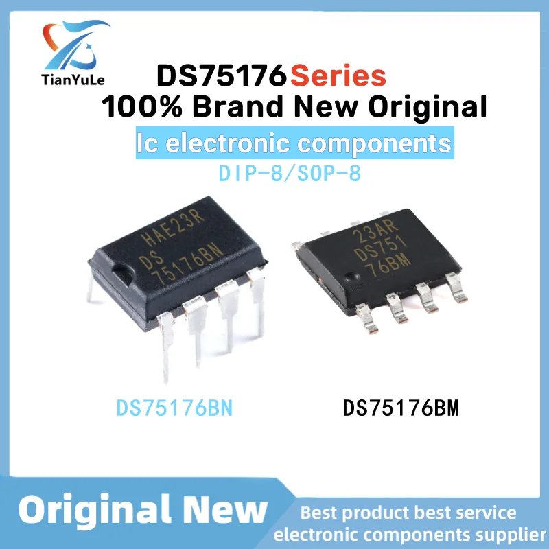 10Pcs New and Original DS75176BN DS75176 75176 DIP8 DS75176BM DS75176B SOP8 driver transceiver DS75176 with good quality