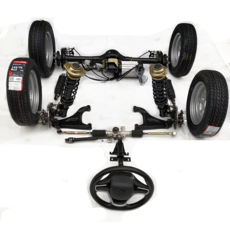 Motorcycle Electric Transmission 48V 2000W Motor Tricycle Front Swingarms Rear Axle Differential Gearbox With 4 Wheels