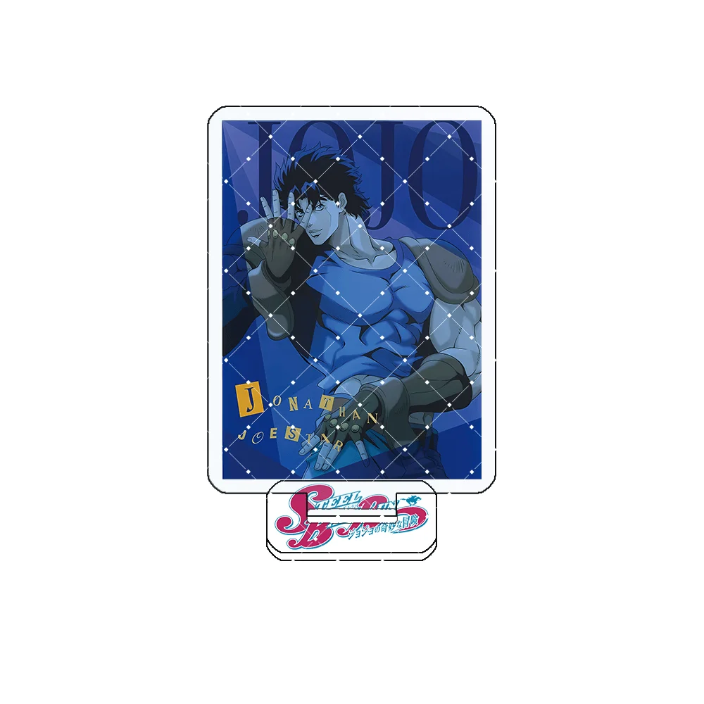 Jonathan Joestar JoJo's Bizarre Adventure 10cm Acrylic Stand Keychain Blue Theme Anime Boy Figure With Base Desk Decor Gift!