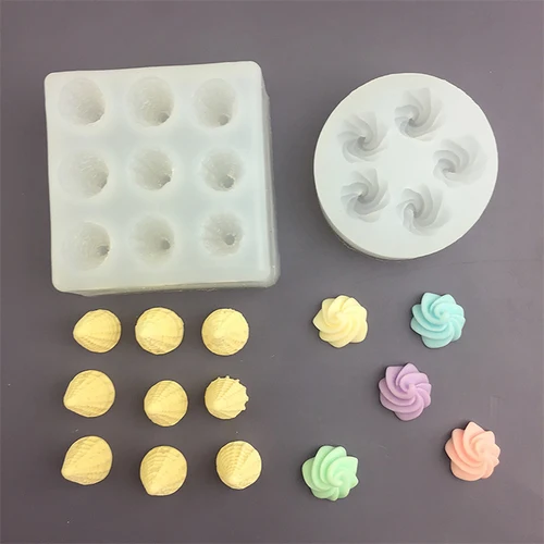 미니 콘 크림 실리콘 몰드 케이크 장식, DIY 초콜릿 컵케이크 캔디 디저트, 퐁당 몰드 베이킹 향 캔들 장식 