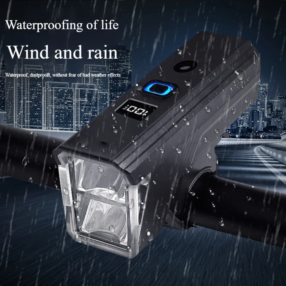 دراجة الجبهة ضوء دراجة رئيس ضوء مقاوم للماء الدراجة مصباح السلامة القابلة لإعادة الشحن دراجة المصباح الاستشعار التلقائي للطوارئ