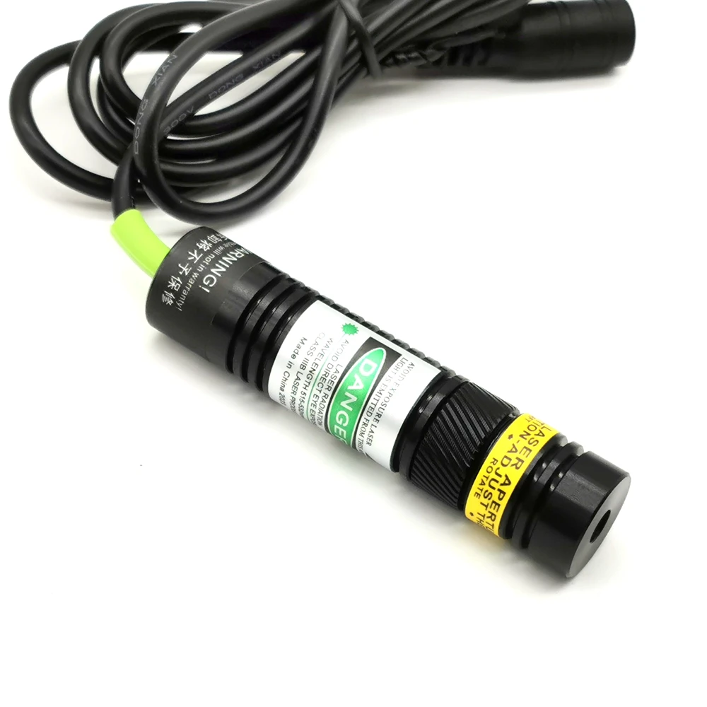 Focusable 10mW/30mw 515nm Green Laser Diode Locator Module Dot/Line/Cross Head DC12V