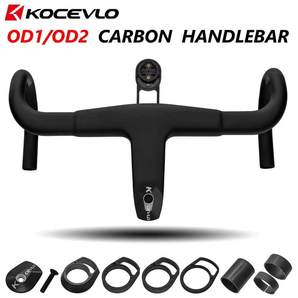 

KOCEVLO H36 Carbon Road Handlebar With Stem 28.6/31.8mm Integrated handlebar OD2 Road Bike bar 390/400/420MM