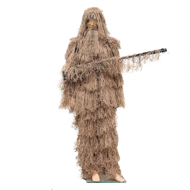 Adult Desert Wool Ghillie Suit Jesus Survival Wool Camouflage Clothing Eating Chicken Bird Watching CS Ghillie Suit