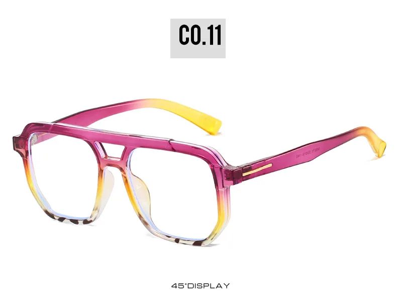 2025 Doppelstrahl-Quadrat-Sonnenbrille für Herren und Damen, Liniendekoration, geeignet für alle Sonnenschutz im Luftfahrt-Stil – Detail 17