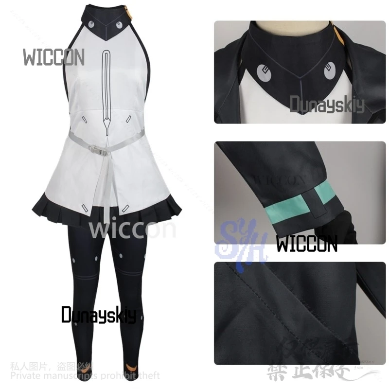 نوير تأثيري Synduality أنيمي زي فاسق معطف أسود السراويل Y2K الفتيات أزياء الهالوين عيد الميلاد كرنفال حزب كوس مخصصة #4