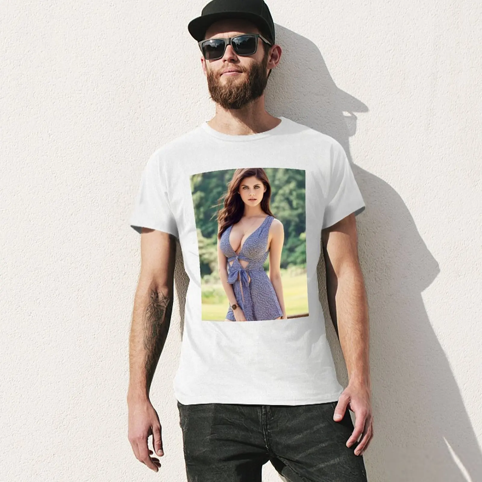 alexandra daddario T-Shirt funnys customizeds cute clothes mens vintage t shirts