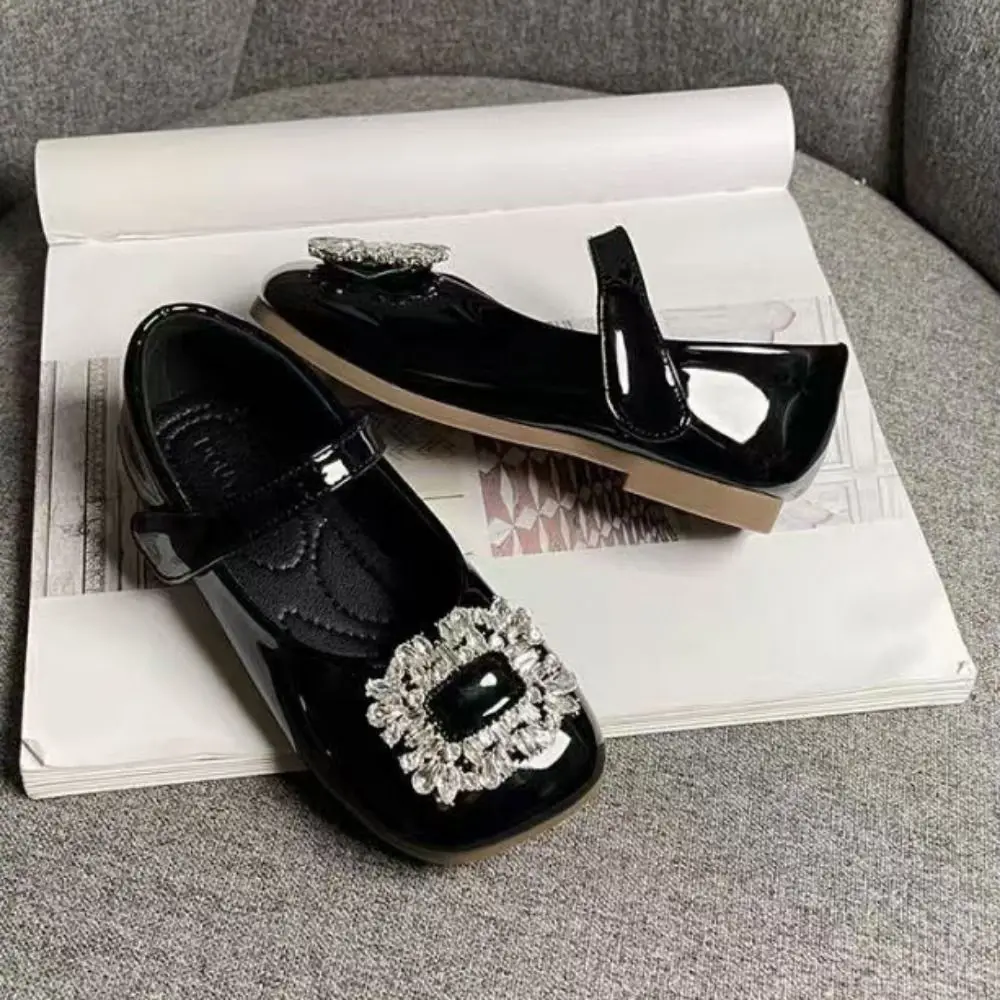 أحذية جلدية للأطفال من البولي يوريثان، أحذية ماري جين ذات نعل ناعم، خفيفة الوزن، سهلة الارتداء، أحذية الأميرة للفتيات، موسم الربيع