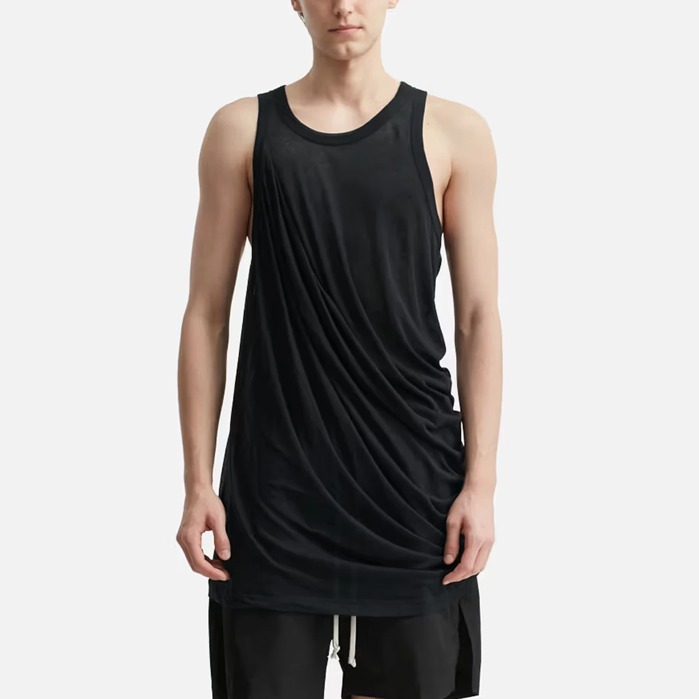 

Асимметричный тонкий летний базовый слой для молодежи: модный повседневный топ с круглым вырезом