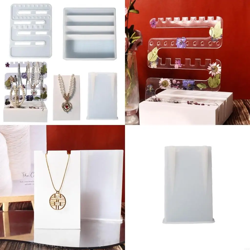 195C Jewelry Resin Molds with Base Mold Epoxy Earring Display Holder Mold