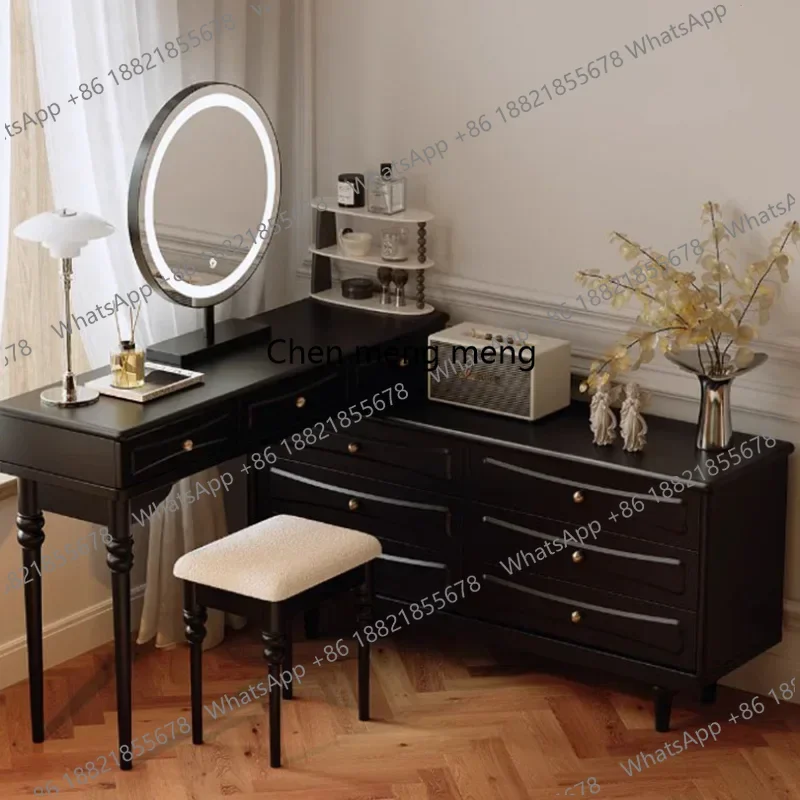 A55 Natural Girls Storage Dresser Sets Mirror Bedroom Stool Drawer Make Up Bedroom Dressers Modern Penteadeira Home Furniture