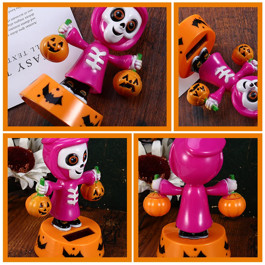 Kürbis Ornamente Solar Tanzen Geist Dekor Halloween Schütteln Kopf Figuren Auto Schlafzimmer Tisch Home Dekoration Kunststoff