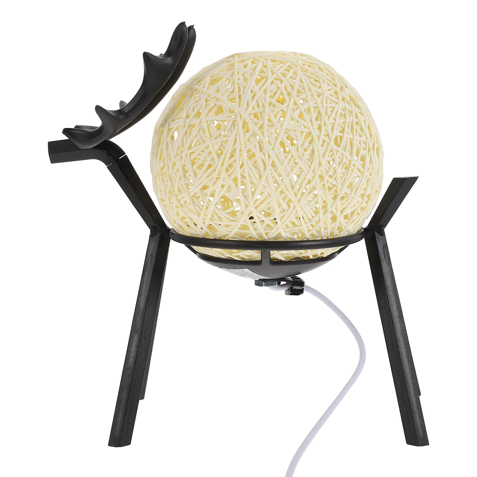 

Deer Table Lamp Night Light USB LED Neon Bedside Rattan Ball Festival Decor Desk