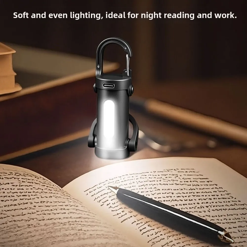 Mini LED COB Flashlight with Red&Blue Light USB Rechargeable Keychain Flashlights Ultra Bright LED Torch Searching Hiking