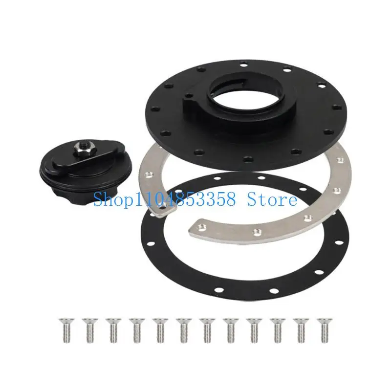 652F Billet Aluminum Gas Cover Caps for Auxiliary Oil Tanks Offroads Vehicles and SUV