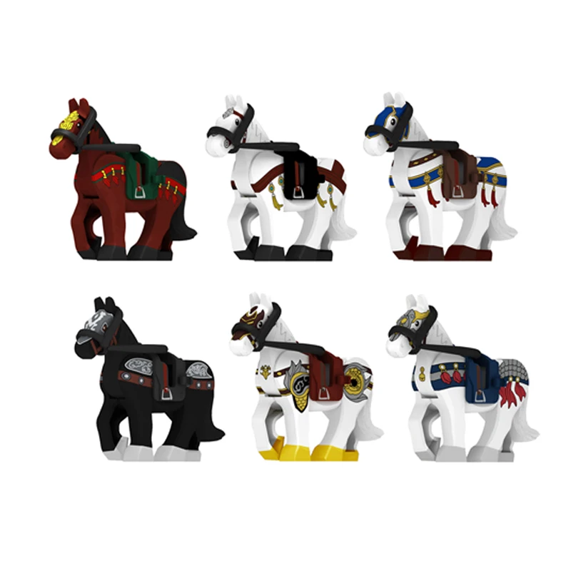 Medieval Building Blocks Crusades Hospitaller Teutonic Lion Jerusalem Tripoli Knights Figures Solders Weapons Shields War-horse