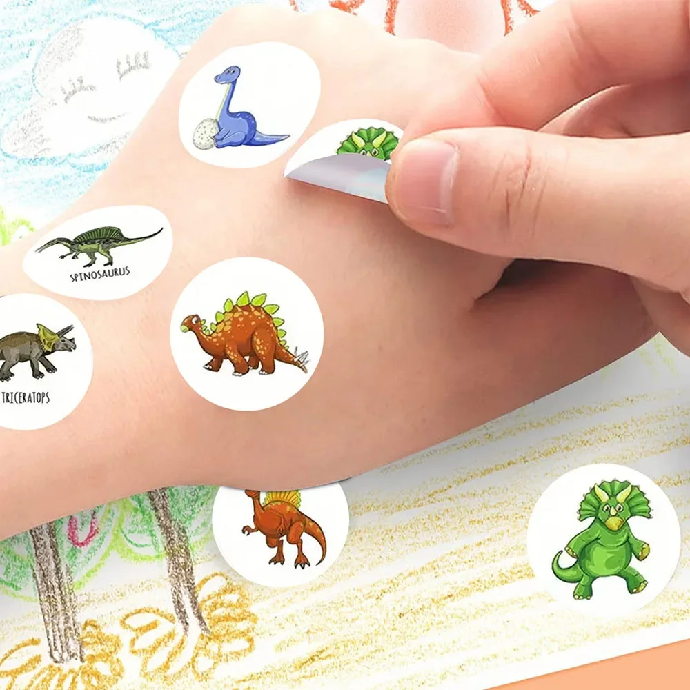 500PCS Kleine Dinosaurier Muster kinder Cartoon Aufkleber Kinder Schreibwaren Schule Lehrer Belohnung Dekoration Aufkleber