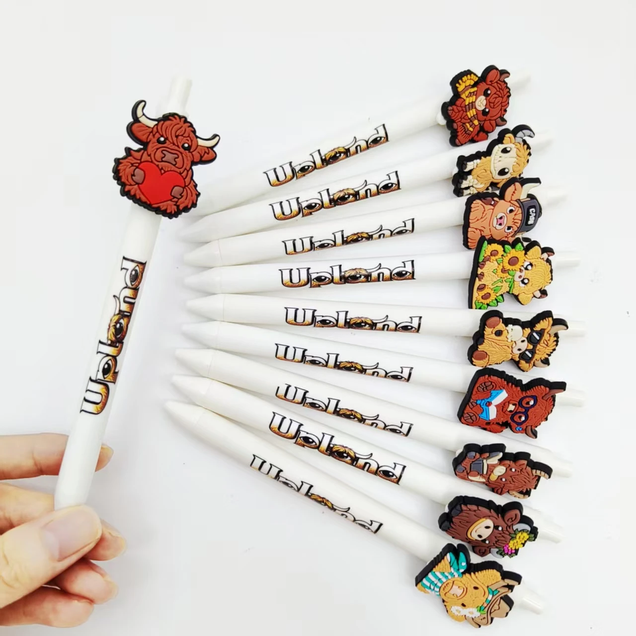 

9 шт./13 шт., шариковая ручка Highland Yak, белая серия, гелевая ручка с принтом