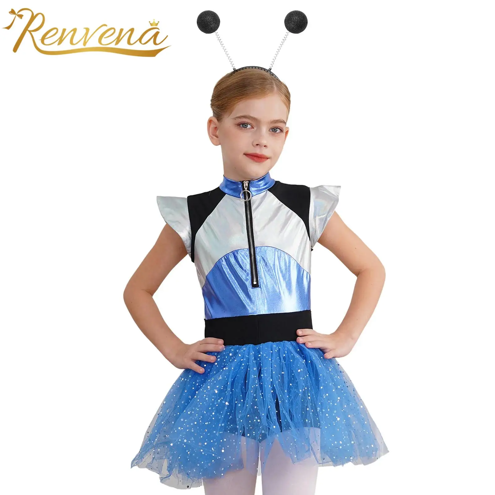 Disfraces de Cosplay para Niñas, Disfraces de Extraterrestres del Espacio Exterior, Vestido de Tutú, Disfraces para Fiestas de Disfraces, Disfraces de Carnaval para Niños, Disfraz de Halloween
