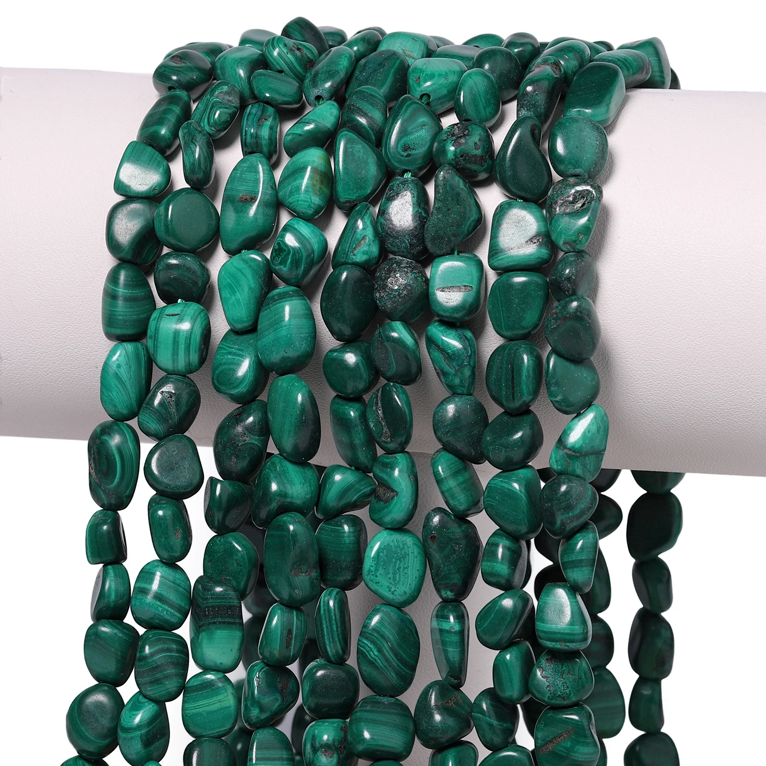 الجملة 6-8 مللي متر 8-10 مللي متر الملكيت حجر الخرز غير النظامية فضفاض خزر عازل لصنع المجوهرات سوار ذاتي الصنع إكسسوارات #1