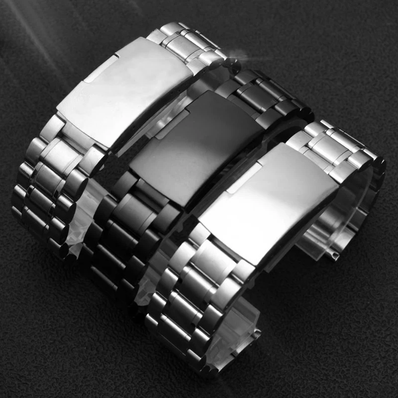 Stainless Steel Watchband Curved Strap For Casio EFR-526/303/304/530/556/552 Men\'s BEM-506/501 Bracelet Wristband 20mm 22mm 24mm