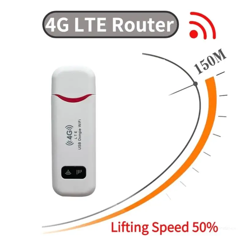 Router LTE USB Router Portabel Saku Jaringan Seluler Hotspot Modem USB Stik Nirkabel untuk Luar Ruangan 150Mbps