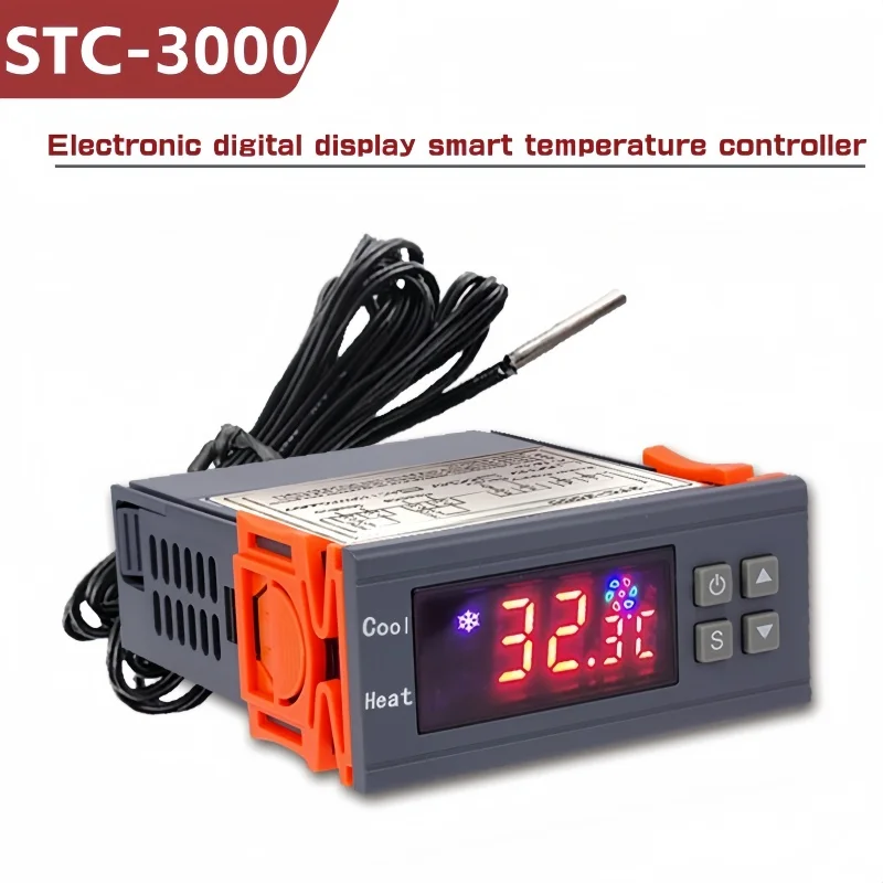 STC-3000 Digital Temperature Controller Thermostat Thermoregulator Temperature Sensor Relay Heating Cooling Incubator