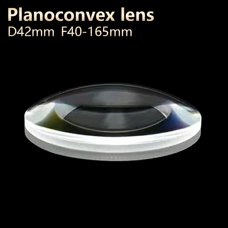 Plano convex lenses galss Optical lens DIY Telescope Microscope eyepiece spotlight D42mm F40-165mm Customizable