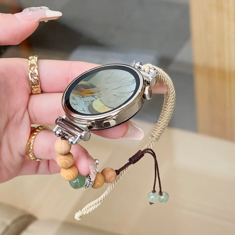 

Модные ремешки из бусин сандалового дерева (22 мм/20 мм/18 мм) для Huawei GT5/GT5 Pro/GT4/GT2/3/4