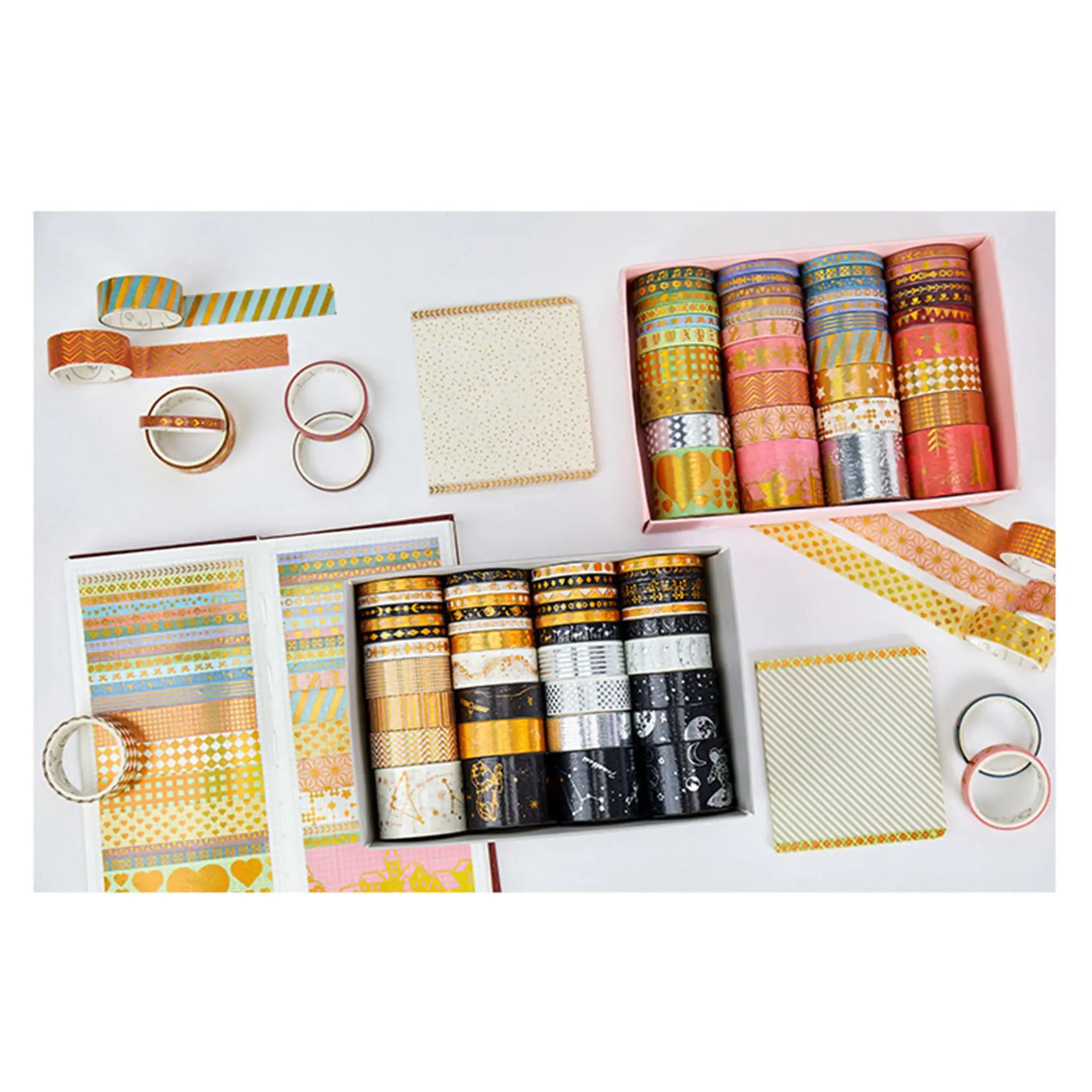 40PCS Tape Gift Box, Hand Account Material Decoration Stickers, Used for Stickers, Diaries, Scrapbooks, Diaries, Gifts A