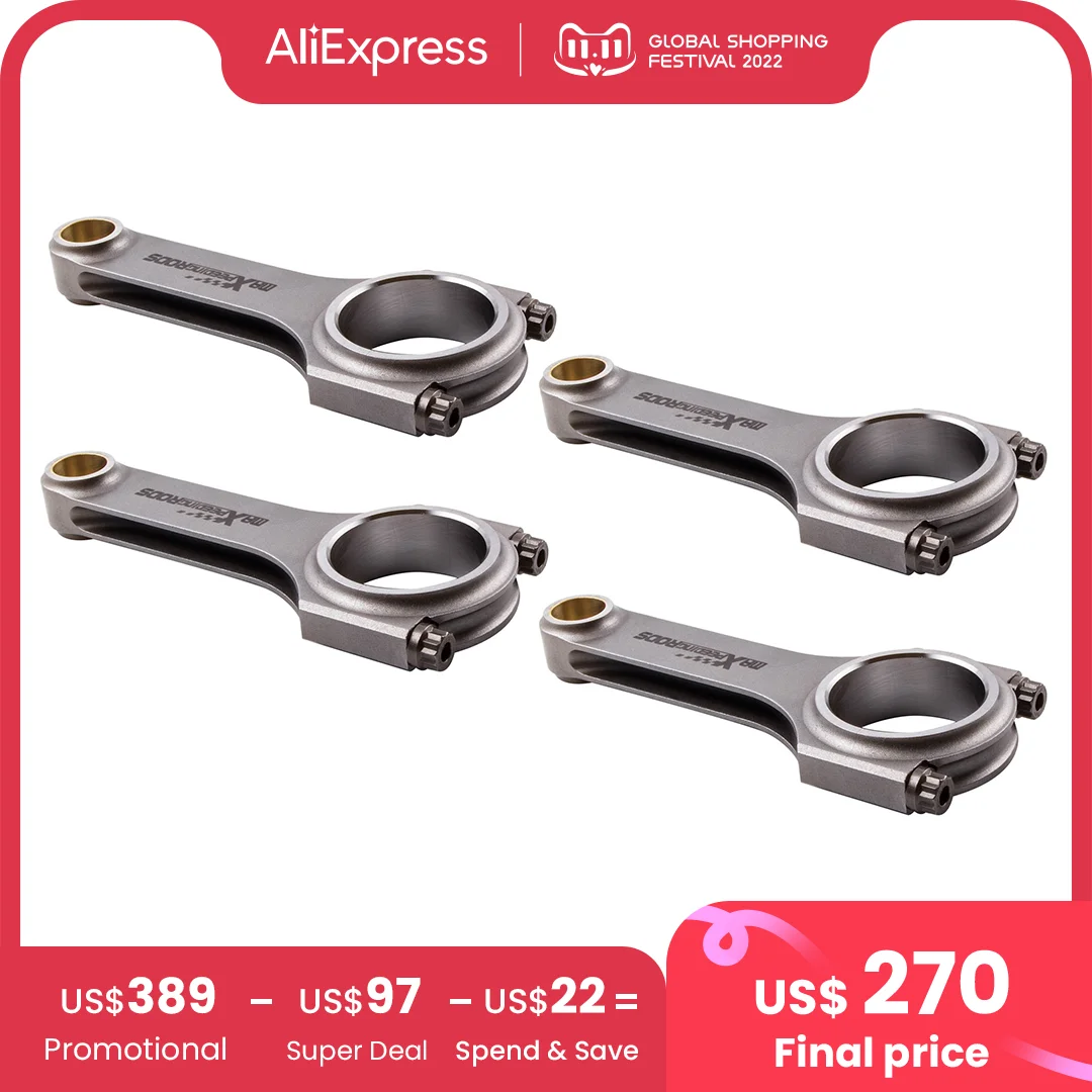 Forged EN24 4340 Connecting Rods+ ARP Bolts for Ford EcoBoost 2.3L engine 5.878