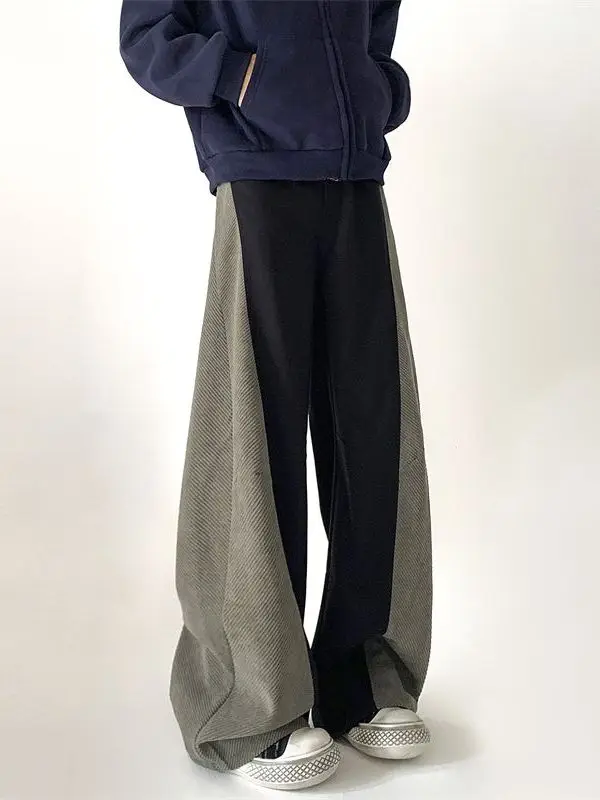 

Fall New plus Size Men's Casual Pants High Waist Straight Leg Wide Leg Knife Loose Fit Comfortable Casual Trousers