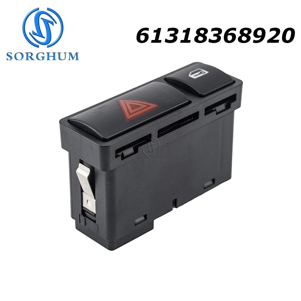 SORGHUM 61318368920 For BMW E46 E53 E85 E86 X5 Z4 M3 325 3 Series Hazard Emergency Light Switch Warning Button with Central Lock