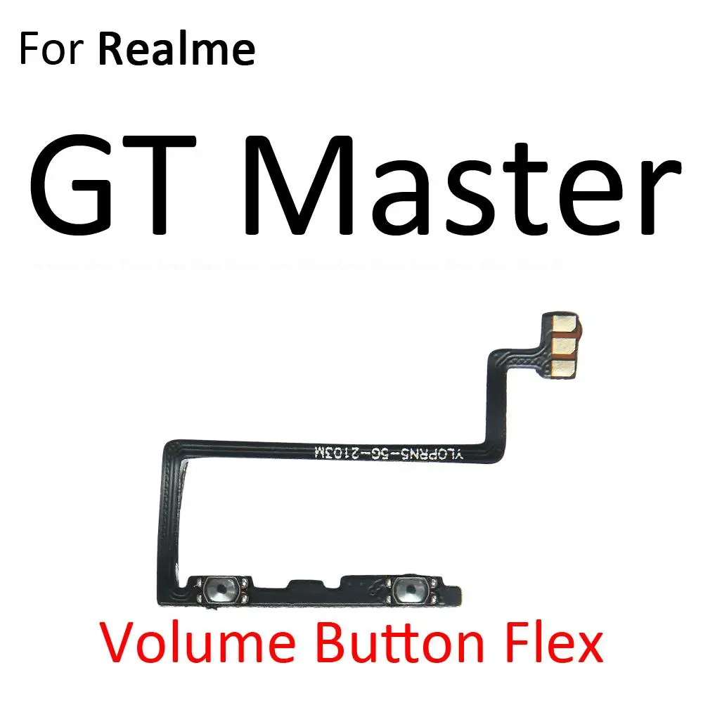 Ligar/desligar interruptor de controle de volume para oppo realme narzo 30 30a gt master neo, peças de reposição, com cabo flexível