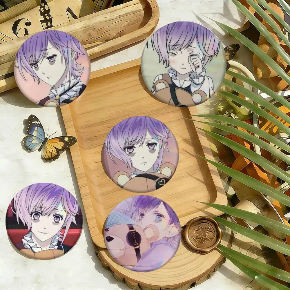 Anime Kanato Sakamaki Diabolik Lovers Badges 25 32 44 58 75 Mm Round Cosplay Pin Bag Decor Friends Gifts Brooch Souvenir